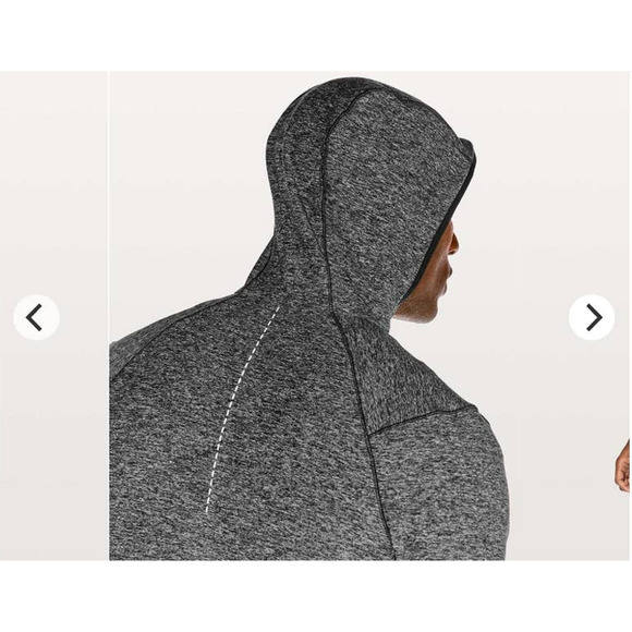 Lululemon jacket men's large Surge warm 1/2 zip grey/black speckle - Picture 6 of 12
